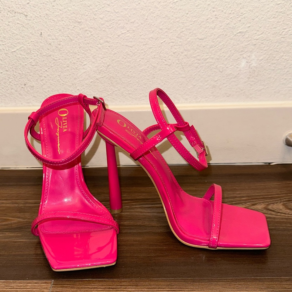 Hot pink high heels